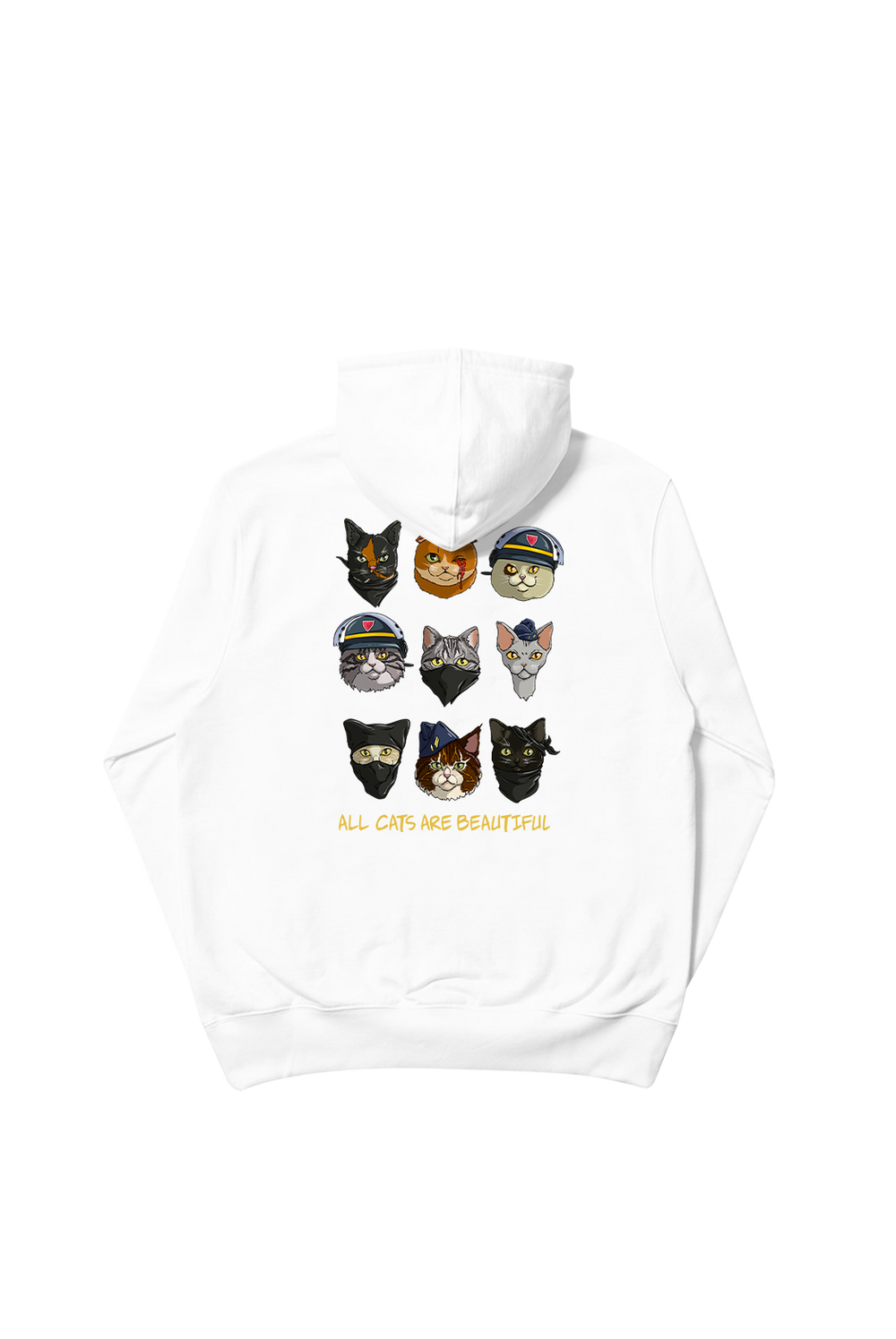 Acab all cats are beautifull, Hoodie White