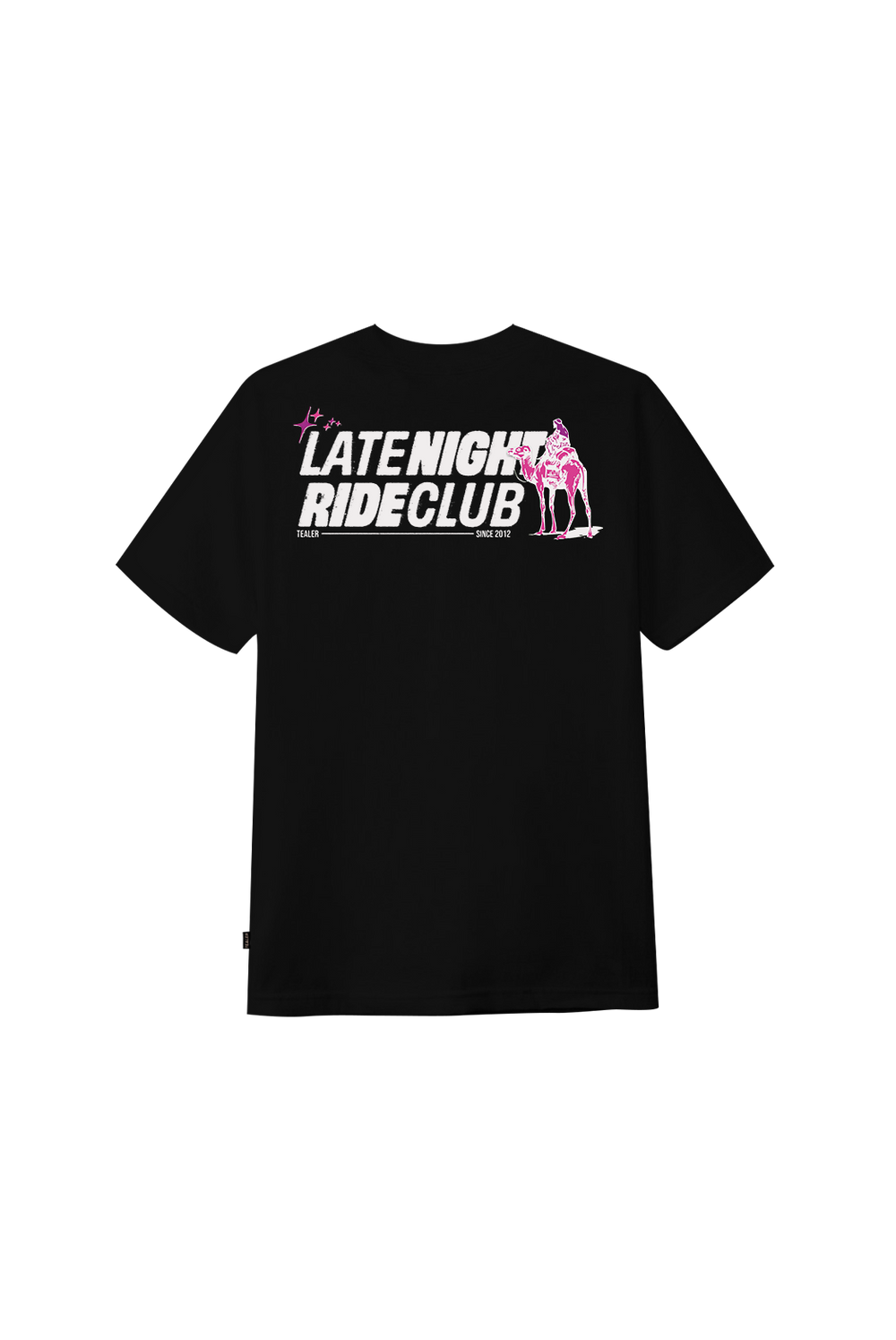 Late night Ride Club Silk Raod Camel Tealer, Tee Black