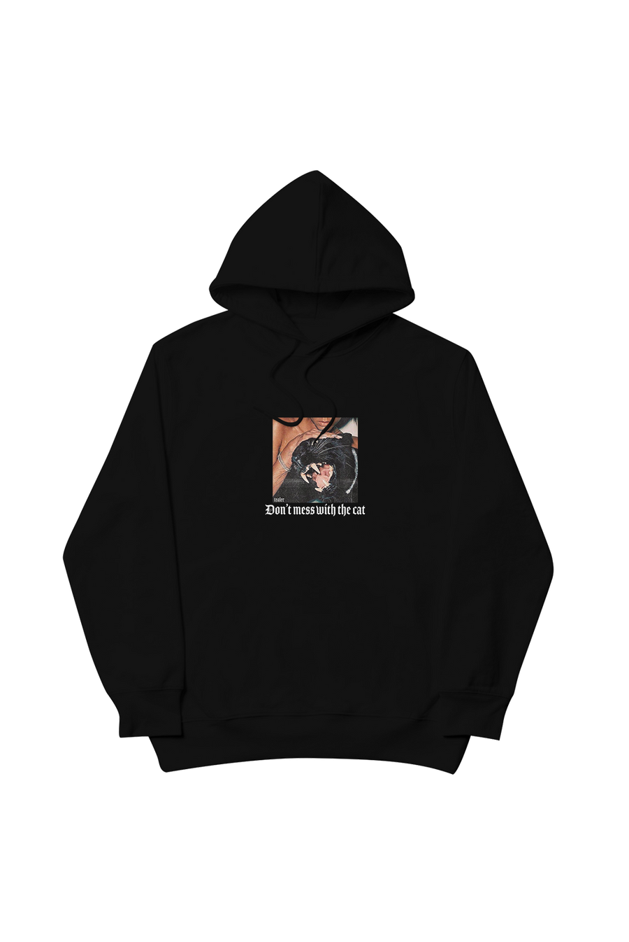 Dont mess with cat trash punk Tealer, Hoodie Black